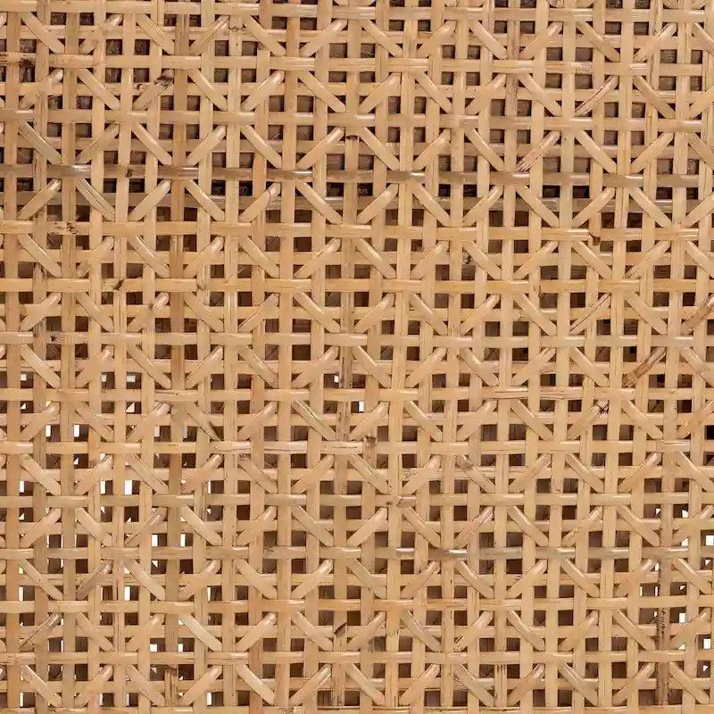 Lovina Bohemian Akzentbank aus hellem Rattan und Akazienholz