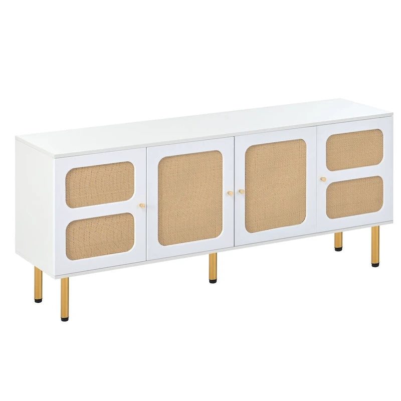 Woven Media Console Table for TVs Up to 70