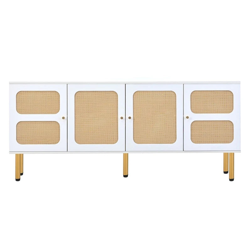 Woven Media Console Table for TVs Up to 70