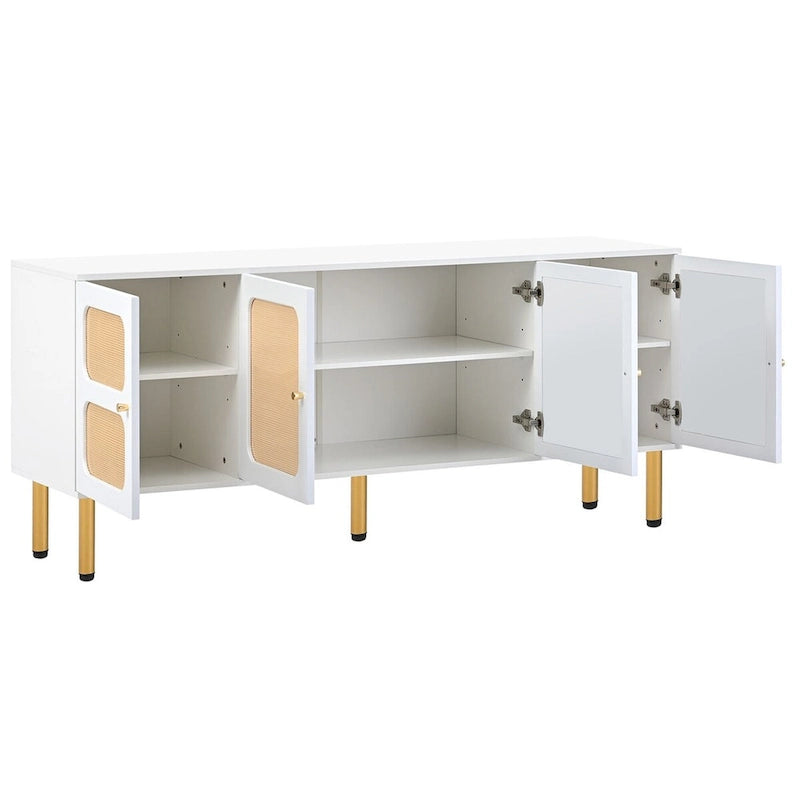 Woven Media Console Table for TVs Up to 70