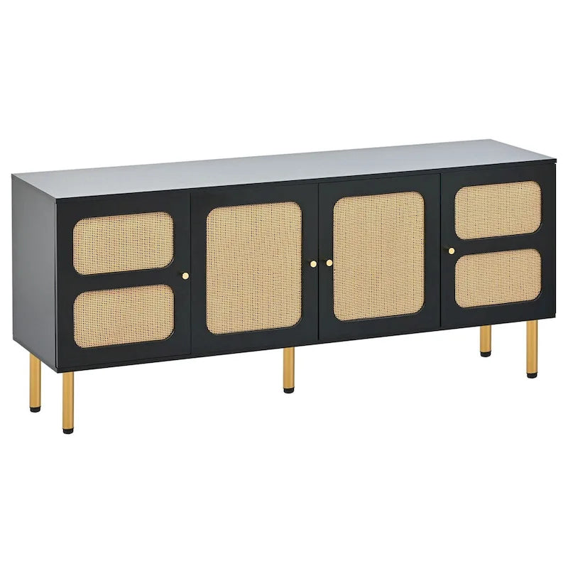 Woven Media Console Table for TVs Up to 70