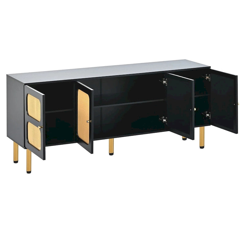 Woven Media Console Table for TVs Up to 70