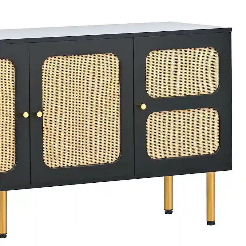 Woven Media Console Table for TVs Up to 70