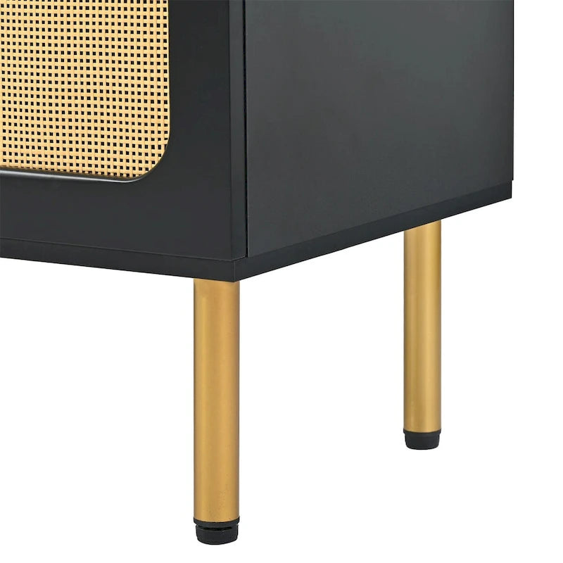 Woven Media Console Table for TVs Up to 70